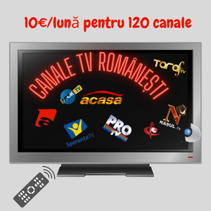 120€(o singură dată) 10€lună pentru 120 canale